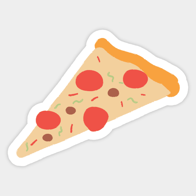 pizza slice crayon doodle Sticker by InkyArt